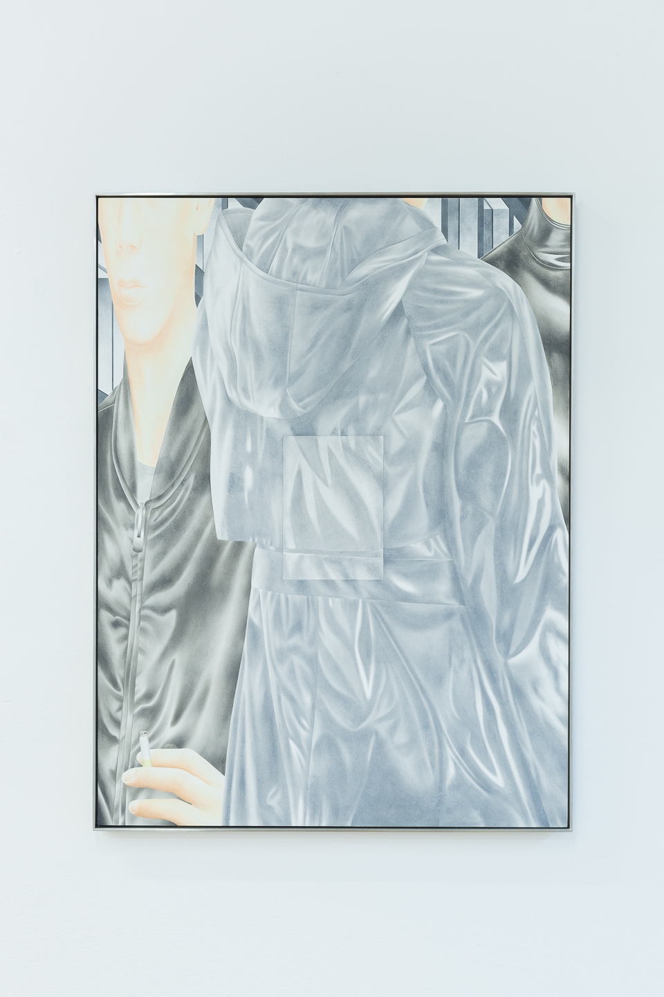 Sebastian Burger, Passerby, 2020, Oil on Aluminium, 61x45cm