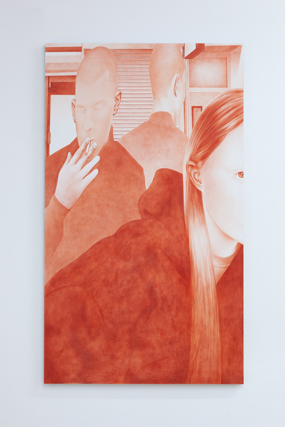 Sebastian Burger, Gefährliche Straße, 1918 (gg), 2022, Oil on Aluminium, 120x70cm