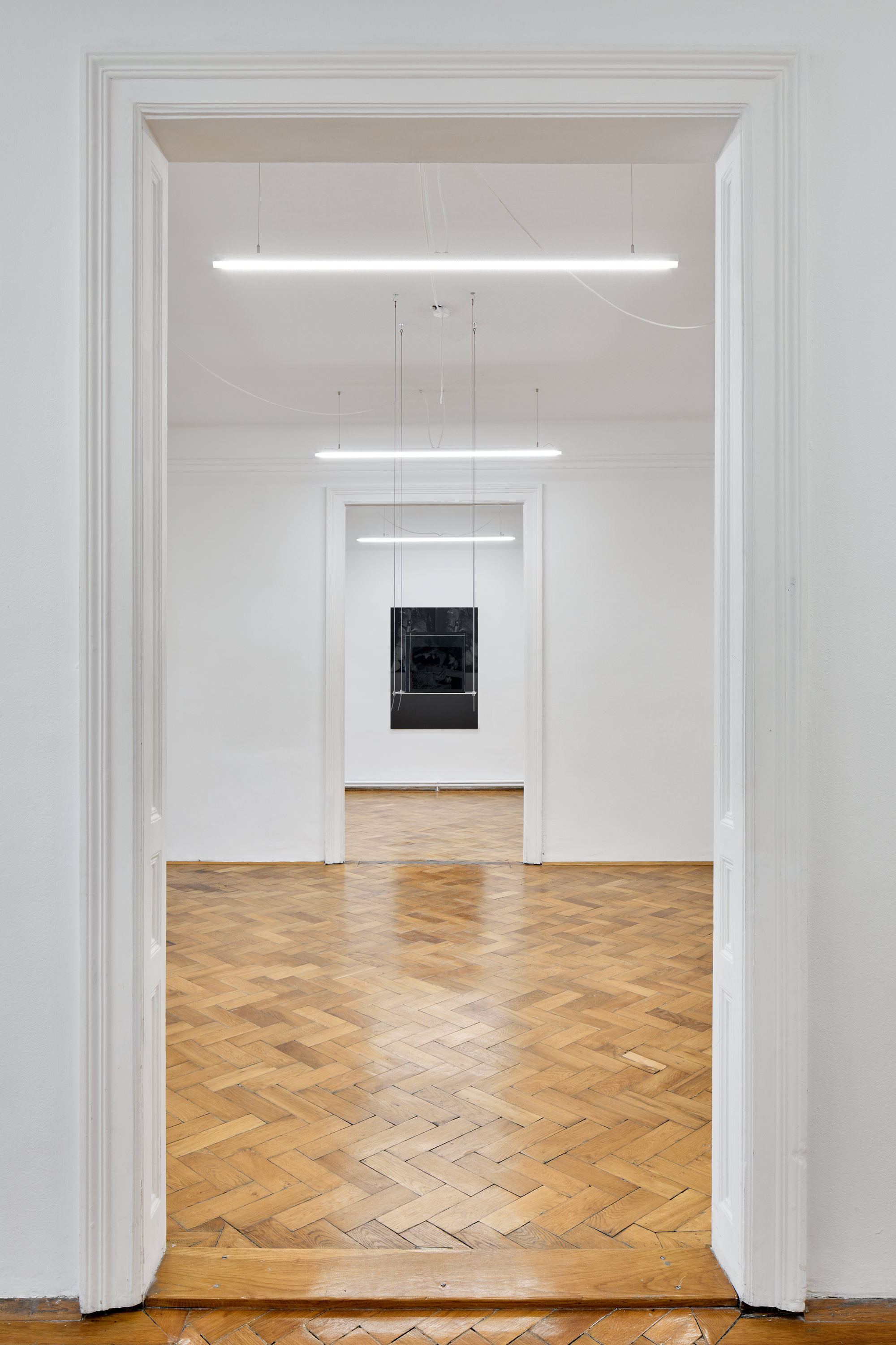 Martin Maeller, lethargic rays, 2023, installation view, UA26/Loggia, Vienna | Photo: Jan Kolsky