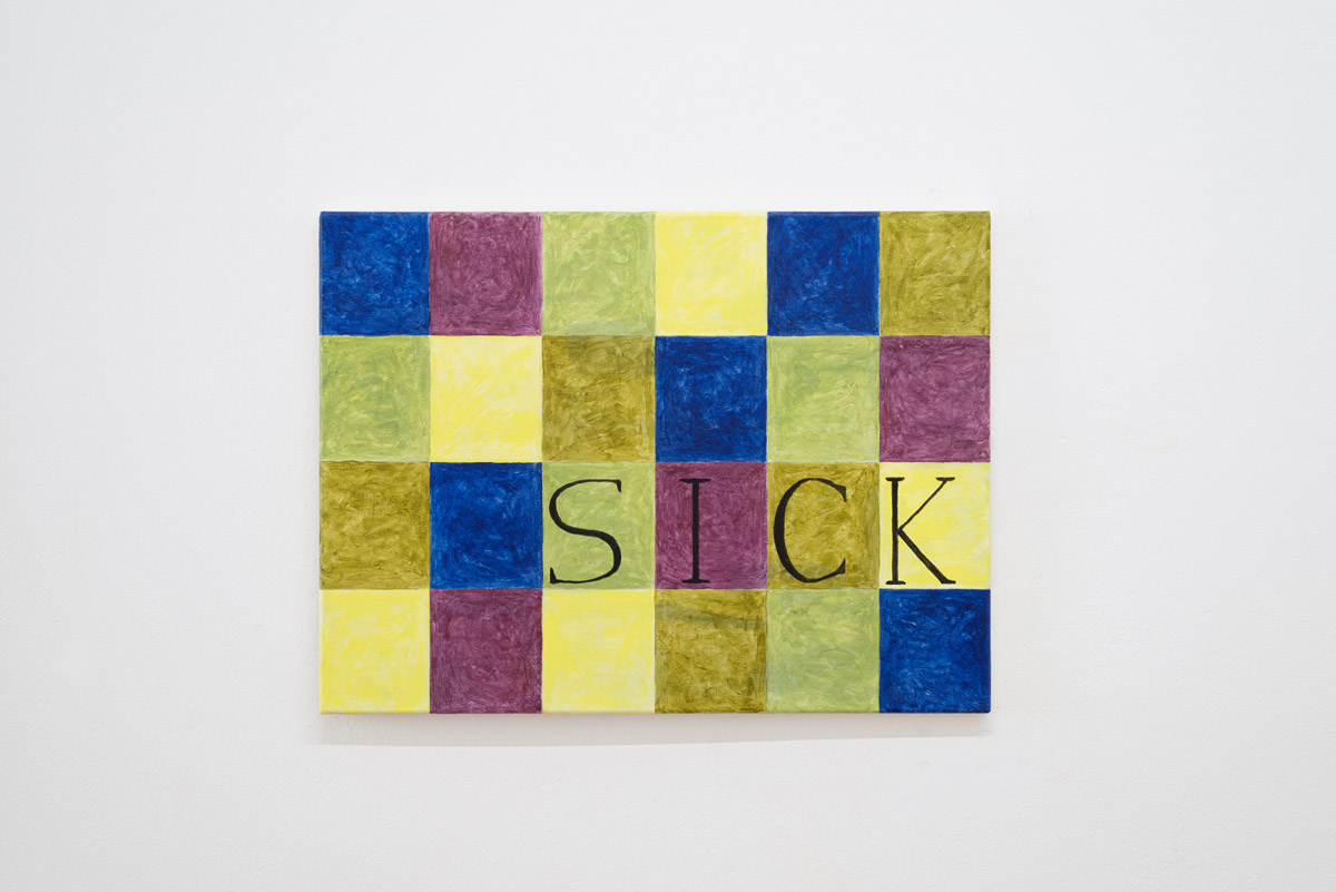 Dario WokurkaSketch for an Etude (Sick Painting), 2021, Acrylic on Cotton, 45x60 cmPhotography: Stefan Pani